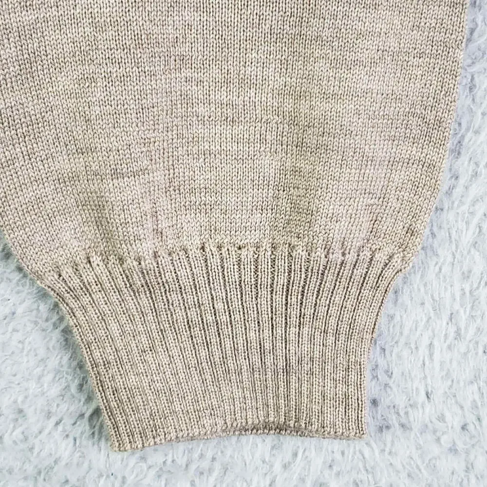 Brooks Brothers Sweater 346 Men’s Large L Beige Merino Wool Pullover Knit